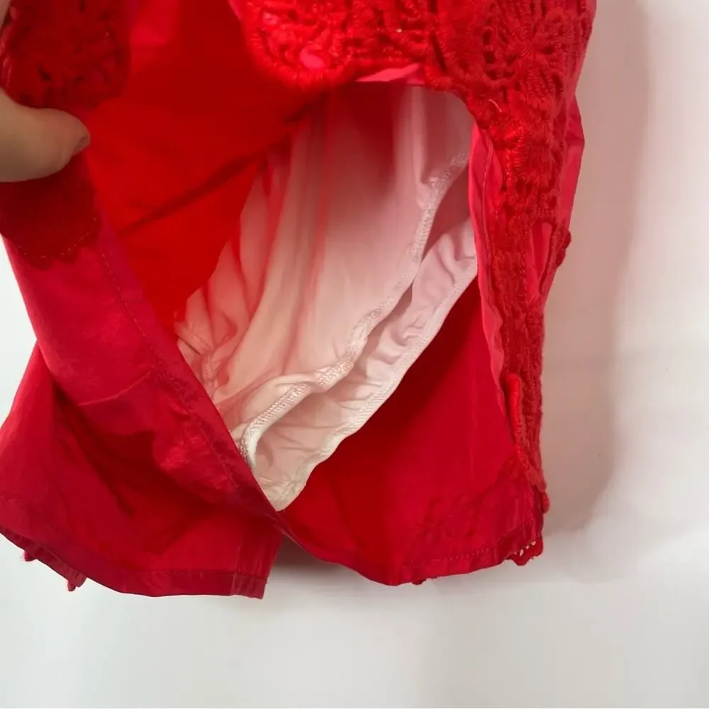 FP Movement Free People neon orange high waisted shorts size Medium